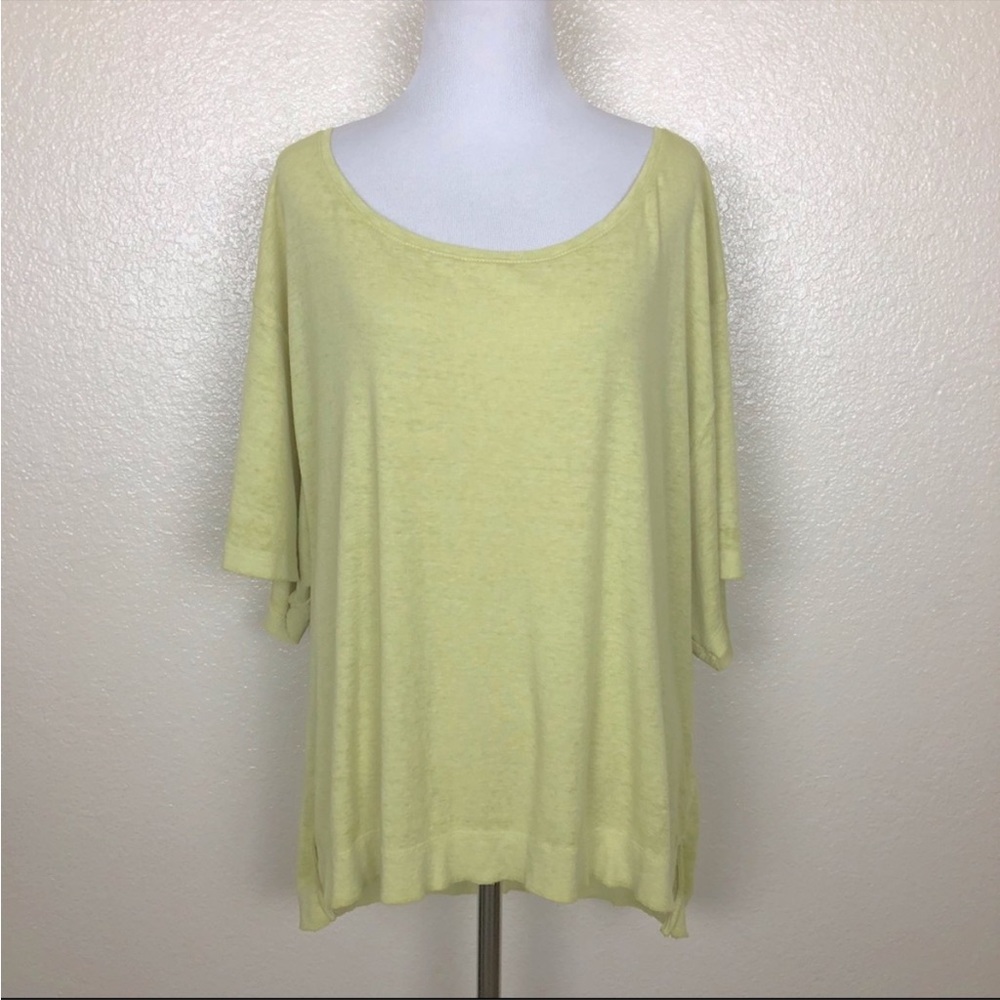 Free People We The Free Yellow Knit Comfy Shirt - Size Small